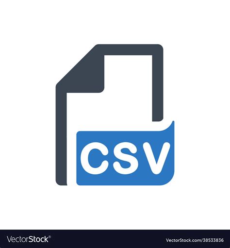 Csv file icon Royalty Free Vector Image - VectorStock