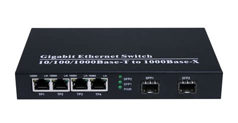 4 Port Gigabit Ethernet Switch And 2 Sfp Ports 1000m Fiber Optic ...