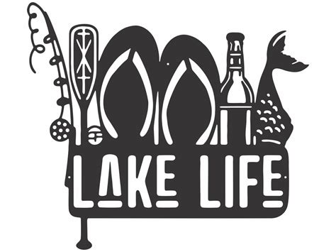 Lake Life Metal Wall Art, Lake Metal Sign Outdoor Wall Art, Lake Life ...