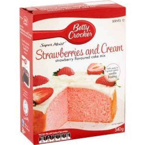 Betty Crocker Cake Mix Strawberries & Cream Cake Reviews - Black Box