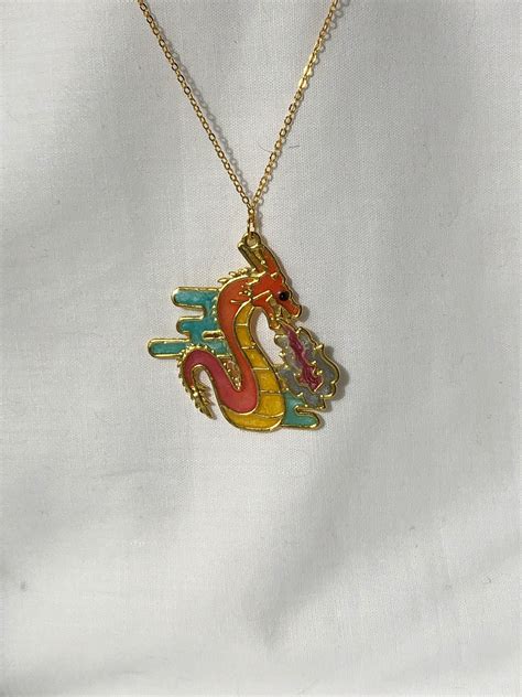 Necklace Dragon Dragon Necklace for Her Gift Idea Resin - Etsy