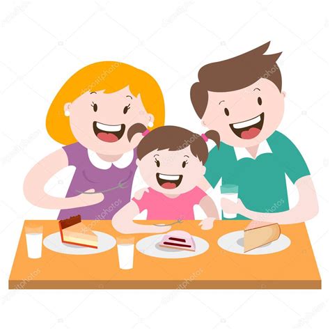 Family dinner drawing | Happy family , a family dinner , vector graphics — Stock Vector © irkast ...