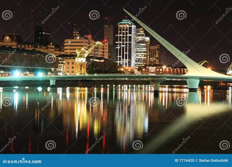 Puerto Madero at night editorial image. Image of capital - 7774420