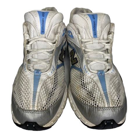 New Balance Womens 540 Running Shoes White Blue Silve… - Gem