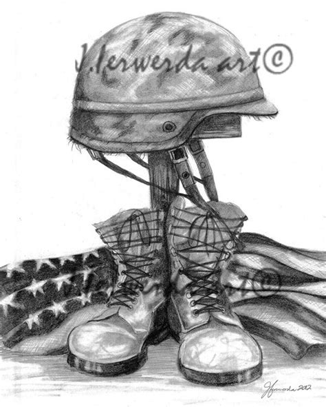 Pencil Drawing Print Soldier's Cross Day 131 - Etsy