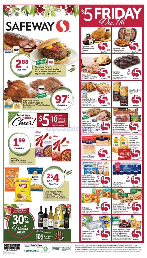 Safeway $5 Friday December 7, 2018. View Latest Safeway $5 Friday ad ...