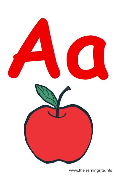 Letter A Flashcard - Apple