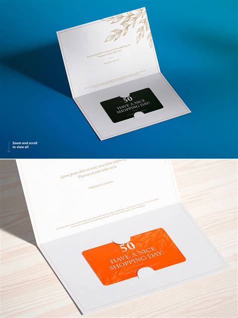 Gift Card Mockup Set on Behance