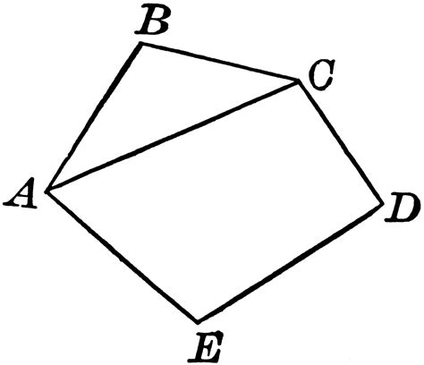 Polygon With Diagonal | ClipArt ETC