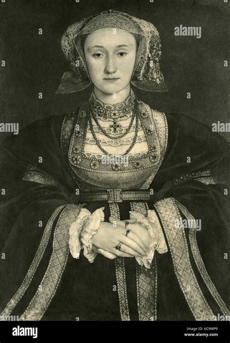 Portrait of Anne de Cleves, painting by Hans Holbein Stock Photo - Alamy