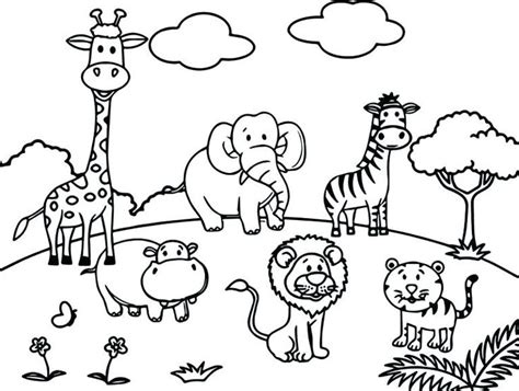 Wild Animal Coloring Pages - Best Coloring Pages For Kids | Zoo animal ...