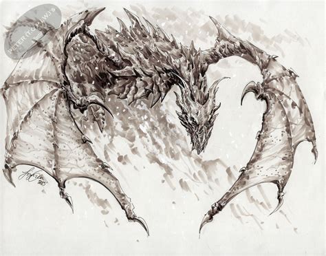 Skyrim dragon by Siya Oum, in Peter (t.o.p.i.w.)'s Siya Oum Comic Art ...