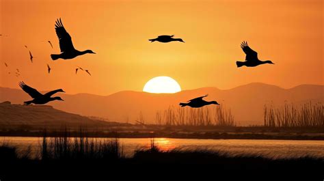 Geese Silhouette Stock Photos, Images and Backgrounds for Free Download