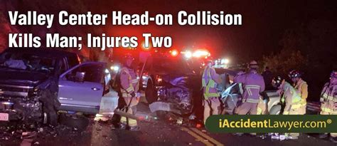 Valley Center, CA - Head-on Collision Kills Man; Injures Two - Car Accident and Motorcycle ...