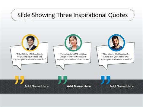 Slide Showing Three Inspirational Quotes | Presentation Graphics | Presentation PowerPoint ...