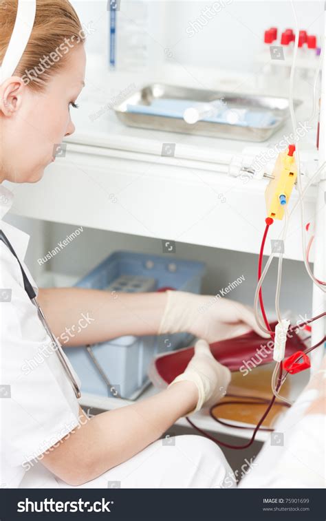 Plasmapheresis. Procedure Of Clearing Of Blood. Stock Photo 75901699 ...