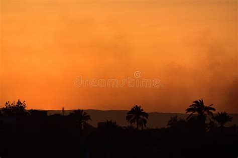 Sunset on the Nile River, Egypt. Stock Image - Image of horizon, dusk ...