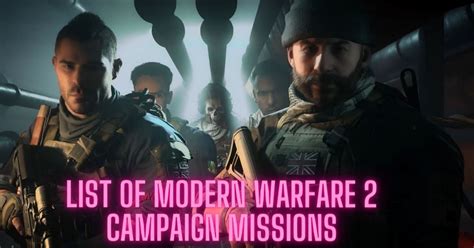 List Of Modern Warfare 2 Campaign Missions, Prizes, And Time Required To Complete Price Check ...