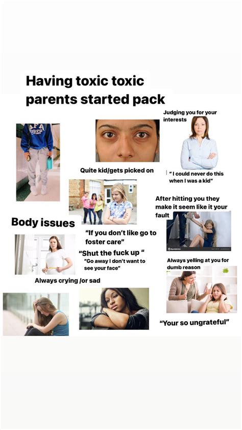 Toxic parents starter pack | /r/starterpacks | Starter Packs | Know Your Meme