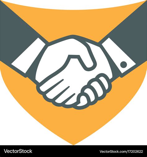 Handshake logo for business Royalty Free Vector Image