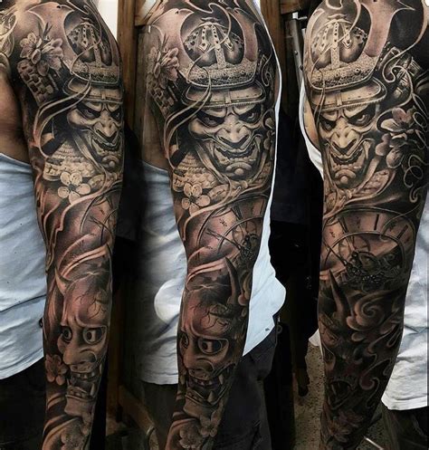 Tattoo Sleeves Asian Warrior | Samurai tattoo sleeve, Samurai tattoo, Full sleeve tattoos