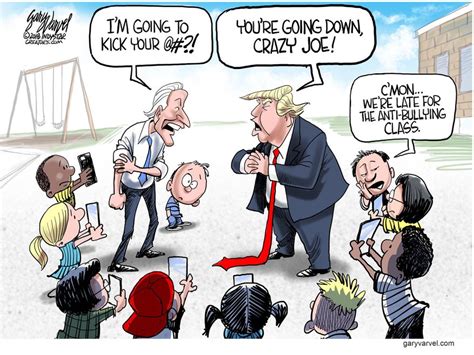 Political Cartoons - Tooning into President Trump - You're going down, Crazy Joe! - Washington Times