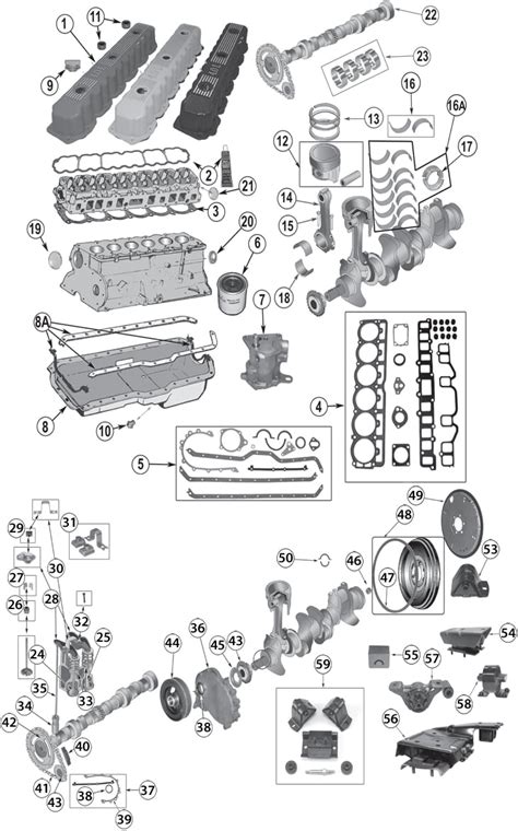 1987-2006 Jeep 4.0L (242ci) Inline 6 Cylinder Engine Replacement Parts | Quadratec