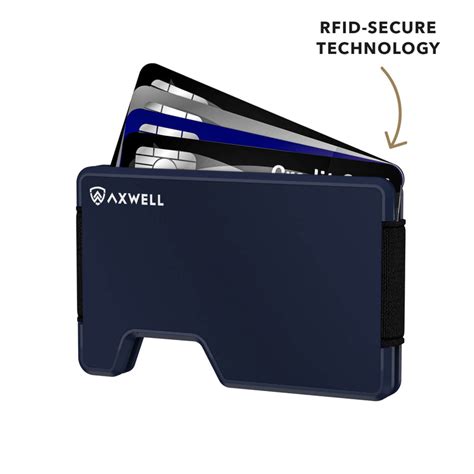 Rigid Wallet - Navy Blue - Aluminum - Axwell Wallet