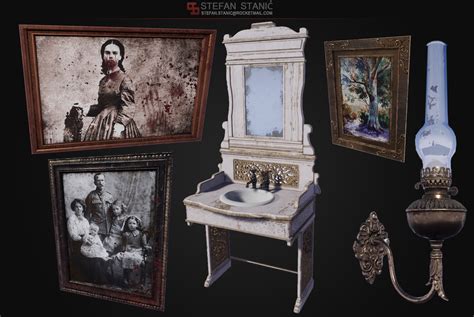 "Woman In Black" - Antique Horror Bathroom Environment on Behance