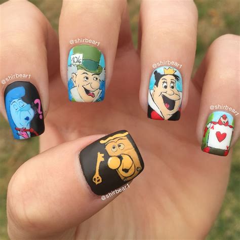 Alice in Wonderland nail art, for more nail arts go follow me on ...