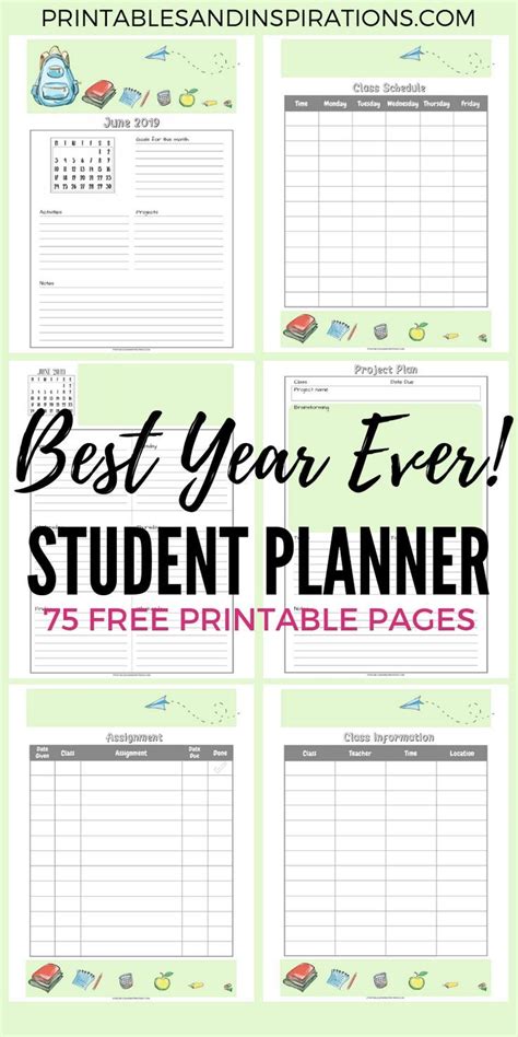 Pin on planners and printables