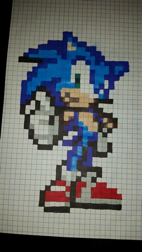 Sonic pixel art | Disegni semplici, Disegni, Pixel art