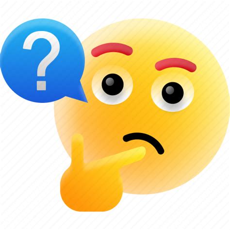 Confused, emoji, pondering, question marks, smiley icon - Download on Iconfinder