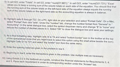 MGT 120 Accounting Cycle Excel Assignment etailed | Chegg.com