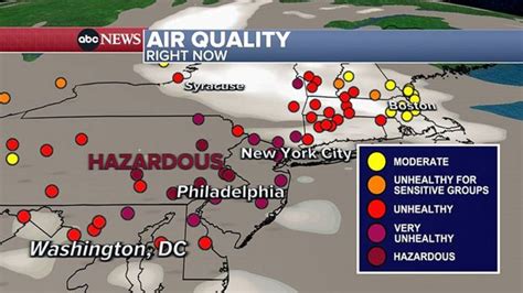 Wildfire smoke map: Forecast shows which US cities, states are being impacted by Canadian ...