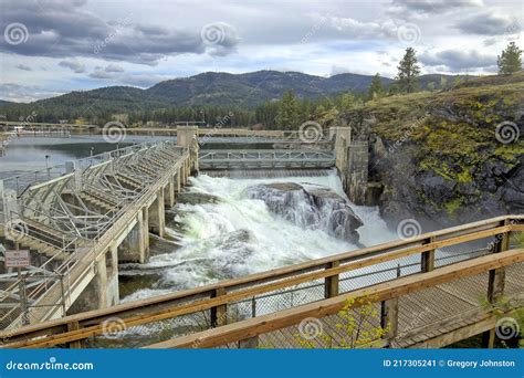 Post Falls Dam in North Idaho Stock Image - Image of energy, outdoors: 217305241