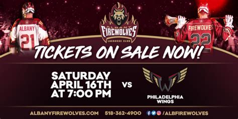 Albany FireWolves vs Philadelphia Wings Tickets | 16th April | MVP ...