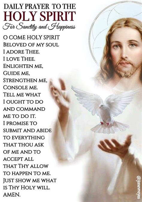 DAILY PRAYER TO THE HOLY SPIRIT for... - Praise Lord Christ