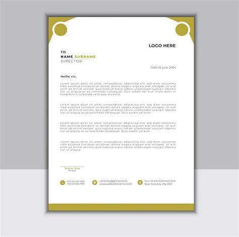 Premium Vector | Modern company letterhead design