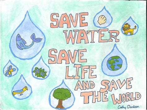 Save Water Save Life Posters For Kids