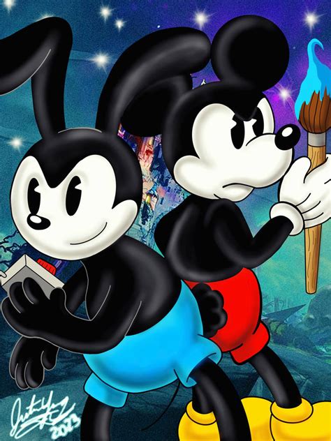 Epic Mickey and Oswald Team by Yingcartoonman on DeviantArt