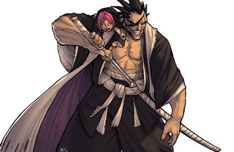 Kenpachi and Yachiru color by logicfun on DeviantArt