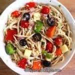 Summer spaghetti salad with Italian dressing | Easy spaghetti salad