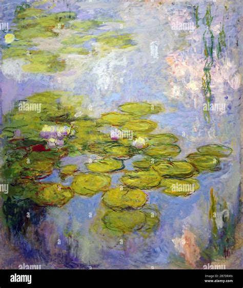 Water lilies 1916-1919 by Claude Monet.(1840-1926) Oscar-Claude Monet Stock Photo - Alamy