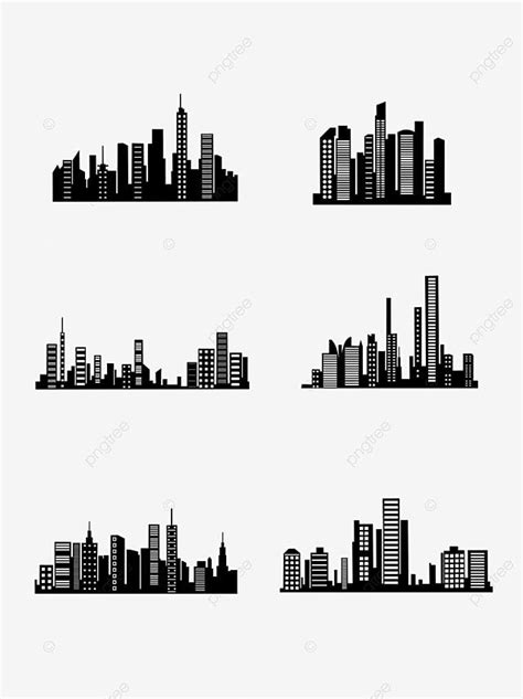 Vektor Siluet Bangunan Kelompok Kota, Vektor Siluet Bangunan Kelompok Kota, Download Gambar Hd ...