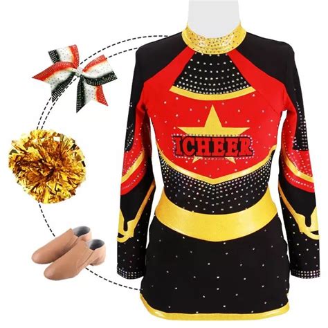 Customized Kids Cheer Athlete Competition Outfit Rhinestone Cheerleader ...