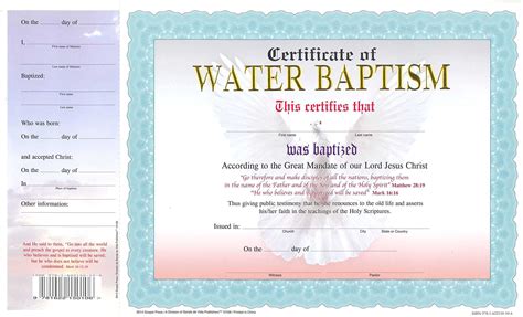 Baptism Certificates Templates Free