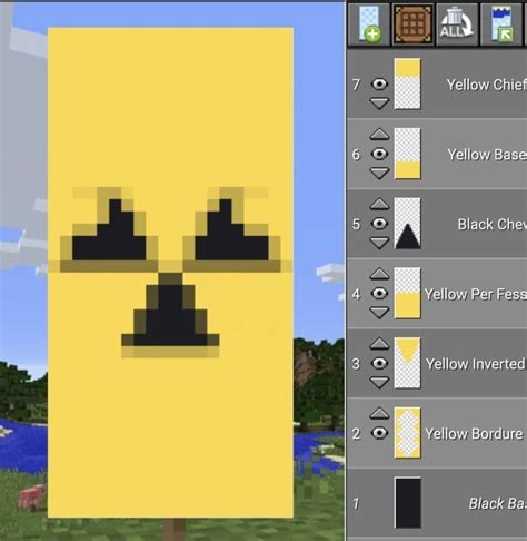 How to make the "Nuclear Sign" on a banner Minecraft : Minecraft ...