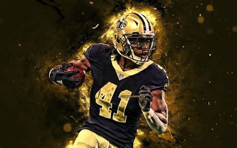 Download wallpapers Alvin Kamara, 4k, NFL, New Orleans Saints, american ...