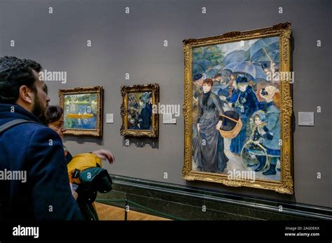 Renoir painting, the Umbrellas, National Gallery, London, England, UK Stock Photo - Alamy